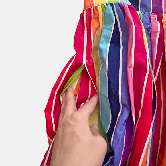 NWT Hell Bunny Over The Rainbow Striped 50's Skirt Sz 2XL Rockabilly - Picture 10 of 12